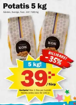 Pekås Potatis 5 kg, Medlemspris erbjuda