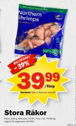 Pekås Stora Räkor, Medlemspris erbjuda