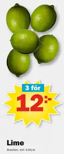 Pekås Lime, SEK 12 erbjuda