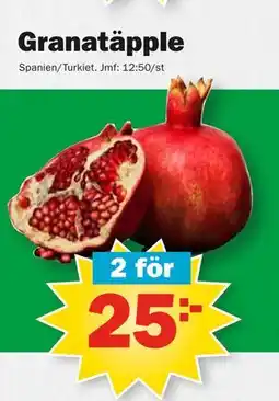 Pekås Granatäpple, SEK 25 erbjuda