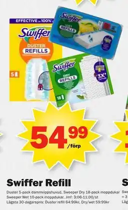 Pekås Swiffer Refill, SEK 54.99 erbjuda