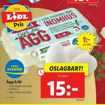 Lidl Ägg S/M erbjuda