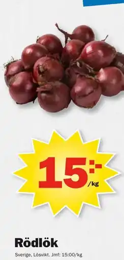Pekås Rödlök, SEK 15 erbjuda