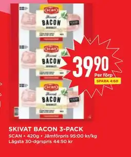 Willys SKIVAT BACON 3-PACK, SEK 39.9 erbjuda