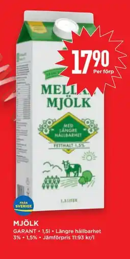 Willys MJÖLK, SEK 17.9 erbjuda