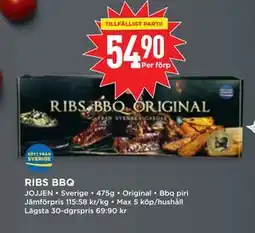 Willys RIBS BBQ, SEK 54.9 erbjuda