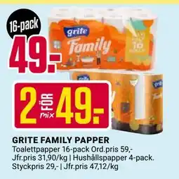 ÖoB GRITE FAMILY PAPPER, SEK 49 erbjuda