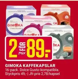 ÖoB GIMOKA KAFFEKAPSLAR, SEK 89 erbjuda