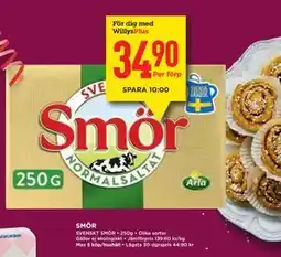 Willys SMÖR, Medlemspris erbjuda