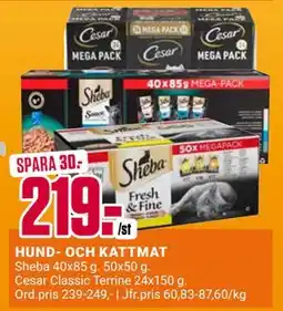 ÖoB HUND- OCH KATTMAT, SEK 219 erbjuda