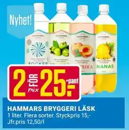 ÖoB HAMMARS BRYGGERI LÄSK, SEK 25 erbjuda