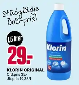 ÖoB KLORIN ORIGINAL, SEK 29 erbjuda