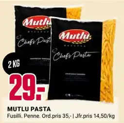 ÖoB MUTLU PASTA, SEK 29 erbjuda