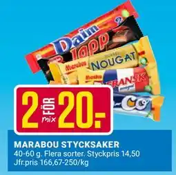 ÖoB MARABOU STYCKSAKER, SEK 20 erbjuda