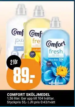 ÖoB COMFORT SKÖLJMEDEL, Medlemspris erbjuda