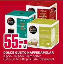 ÖoB DOLCE GUSTO KAFFEKAPSLAR, SEK 55 erbjuda