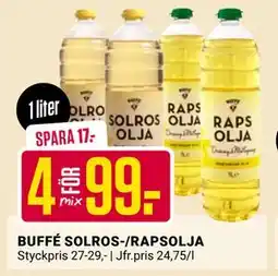 ÖoB BUFFÉ SOLROS-/RAPSOLJA, SEK 99 erbjuda