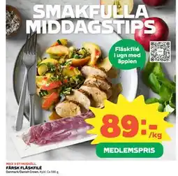 Coop Daglivs FÄRSK FLÄSKFILÉ, Medlemspris erbjuda