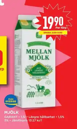 Willys Hemma MJÖLK, SEK 19.9 erbjuda