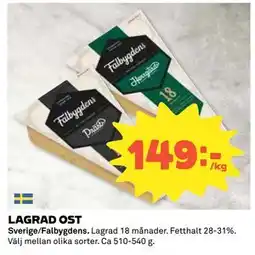 Coop Daglivs LAGRAD OST, SEK 149 erbjuda