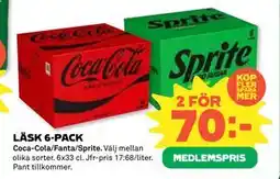 Coop Daglivs LÄSK 6-PACK, Medlemspris erbjuda