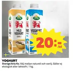 Coop Daglivs YOGHURT, SEK 20 erbjuda
