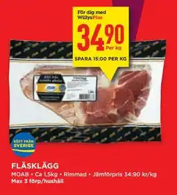 Willys Hemma FLÄSKLÄGG, Medlemspris erbjuda
