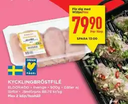 Willys Hemma KYCKLINGBRÖSTFILÉ, Medlemspris erbjuda