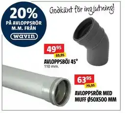 Bauhaus 20%. PÅ AVLOPPSRÖR M.M. FRÅN WAVIN erbjuda