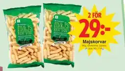 Matöppet Majskorvar, SEK 29 erbjuda