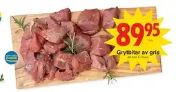 Matöppet Grytbitar av gris, SEK 89.95 erbjuda