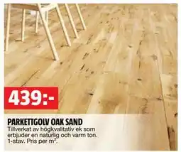 Bauhaus PARKETTGOLV OAK SAND, SEK 439 erbjuda