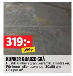 Bauhaus KLINKER QUARZO GRÅ, SEK 319 erbjuda