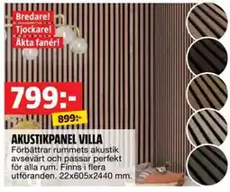 Bauhaus AKUSTIKPANEL VILLA, SEK 799 erbjuda