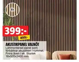 Bauhaus AKUSTIKPANEL VALNÖT, SEK 399 erbjuda