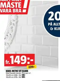 Bauhaus KAKEL METRO VIT BLANK erbjuda