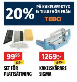 Bauhaus 20% PÅ KAKELVERKTYG & TILLBEHÖR FRÅN TEBO erbjuda