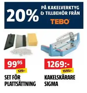 Bauhaus 20% PÅ KAKELVERKTYG & TILLBEHÖR FRÅN TEBO erbjuda