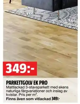 Bauhaus PARKETTGOLV EK PRO, SEK 349 erbjuda