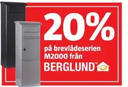 Bauhaus 20% på brevlådeserien M2000 från BERGLUND erbjuda
