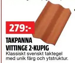 Bauhaus TAKPANNA VITTINGE 2-KUPIG, SEK 279 erbjuda