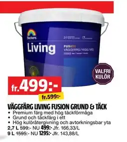 Bauhaus VÄGGFÄRG LIVING FUSION GRUND & TÄCK erbjuda