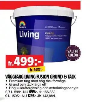 Bauhaus VÄGGFÄRG LIVING FUSION GRUND & TÄCK erbjuda