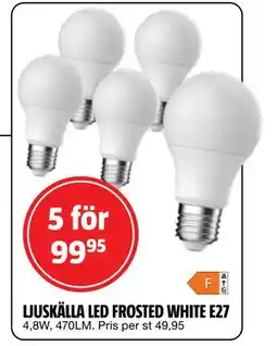 Bauhaus LJUSKÄLLA LED FROSTED WHITE E27, SEK 99.95 erbjuda