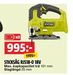 Bauhaus STICKSÅG RJS18-0 18V, SEK 995 erbjuda