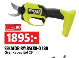 Bauhaus SEKATÖR RY18SCXA-0 18V, SEK 1895 erbjuda