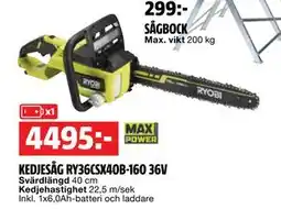 Bauhaus KEDJESÅG RY36CSX40B-160 36V, SEK 4495 erbjuda