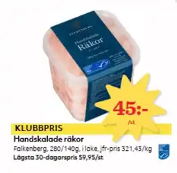 Hemköp Falkenberg Handskalade räkor erbjuda