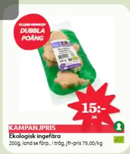 Hemköp Ekologisk ingefära erbjuda