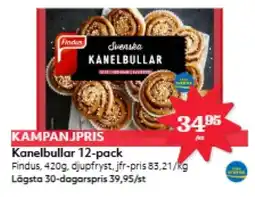 Hemköp Findus Kanelbullar 12-pack erbjuda